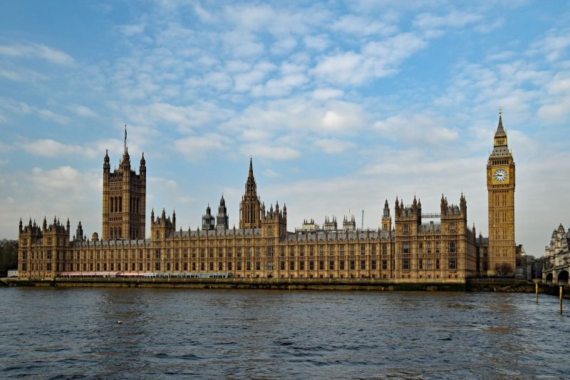 Image of the Palace of Westminster as seen from the River Thames