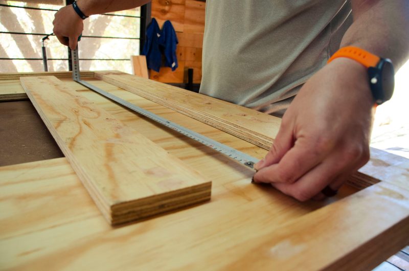 A tape measure used in woodwork