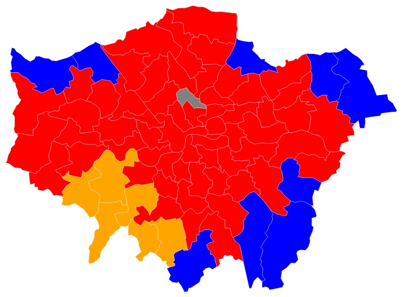 Map of London constituencies