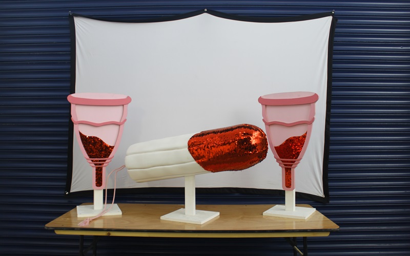 A bejewelled tampon and mooncups