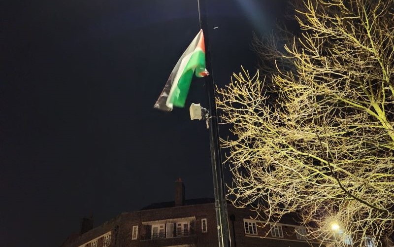 Palestine flags in Tower Hamlets