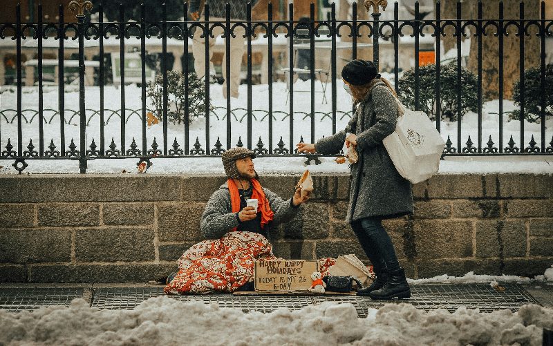 homeless man in london