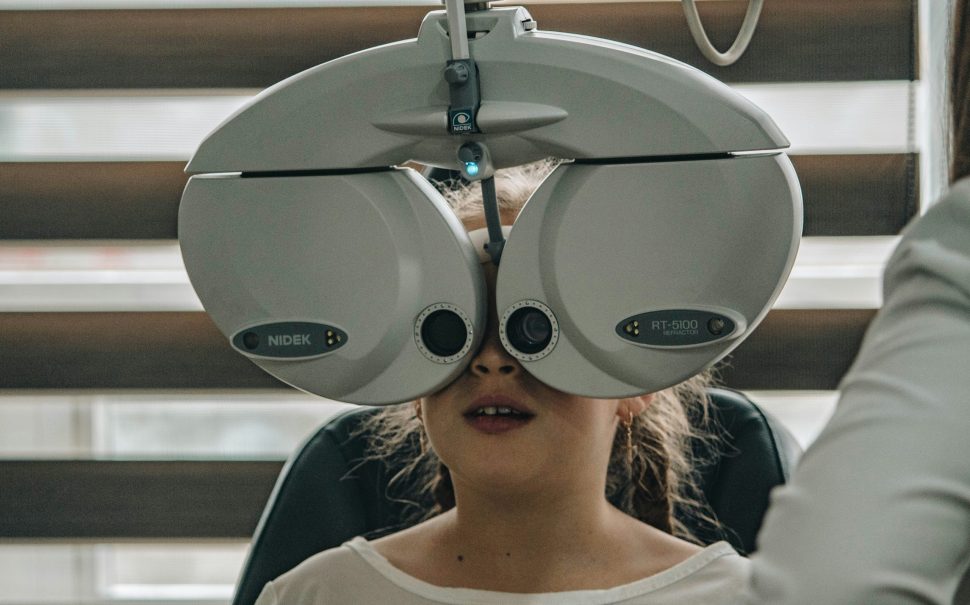 A person getting their eyes tested