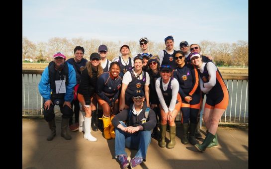 The London Otters Rowing Club crew at the Women's Eights Head of the River Race on March 8th 2025