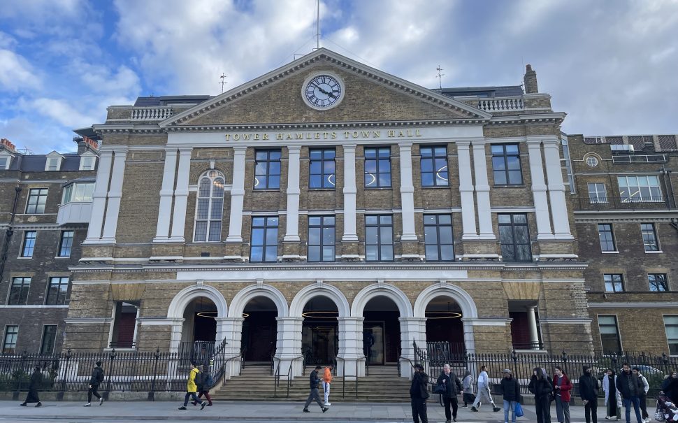 Street-view of Tower Hamlet's Town Hall from Whitechapel Road.