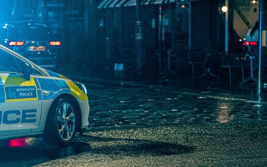 Stock image of police car